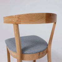 Стул БАРИ, серая рогожка/светлый дуб купить в Минске